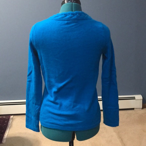100% Cashmere Blue Sweater - Picture 3 of 4